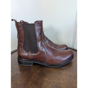 Caprice Leather Chelsea Boots US 8.5 EU 39 Ankle Romeos Cognac Fall Boho Germany